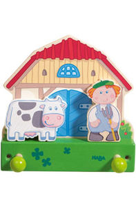 wandmontierter Garderobenständer / modern / Holz / für Kinder