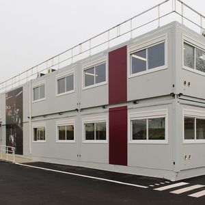 Fertigbau-Gebäude / Modul / für Büro / verzinkter Stahl