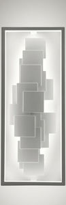 Wandleuchte / originelles Design / aus Naturstein / LED / rechteckig