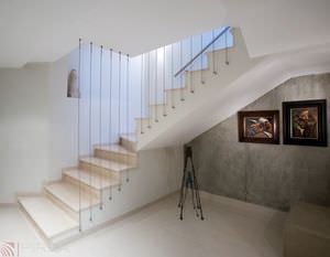Edelstahlgeländer / Kabel / Innenraum / für Treppen