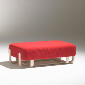 Bistro-Polsterbank / modern / Stoff / Holz
