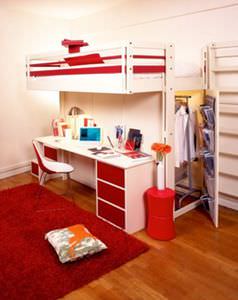 Hochbett / einfach / modern / für Kinder (Unisex)