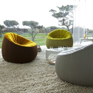 Sessel / originelles Design / Stoff / mit abziehbarem Bezug / drehbar