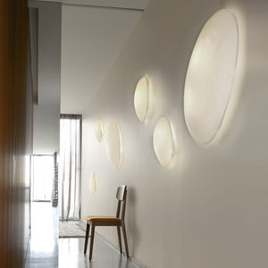 moderne Wandleuchte / Papier / Kompaktleuchtstoff / oval