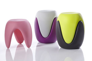 Hocker / organisches Design / Kunststoff / Stapel / von Karim Rashid
