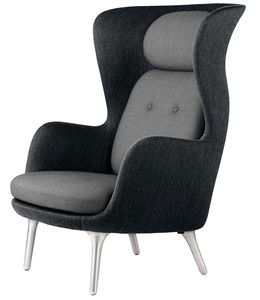 moderne Sessel / Stoffbezug / Leder / Aluminium