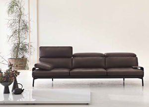 modernes Sofa / Leder / Holz / von Rodolfo Dordoni