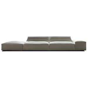 Modulsofa / modern / Leder / Gewebe