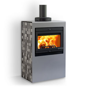 Geschlossene Feuerstelle / Holz / 1 Sichtseite / Metall