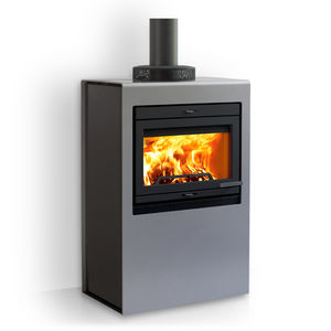 Geschlossene Feuerstelle / Holz / 1 Sichtseite / Metall