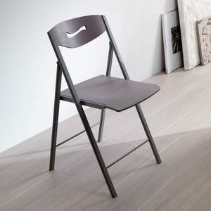 moderner Stuhl / Klapp / Holz / Metall