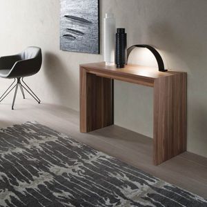 moderner Konsolentisch / Holz / Aluminium / rechteckig