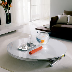 moderner Tisch / Metall / rund / oval