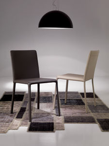 moderner Stuhl / Polster / Stoff / Leder