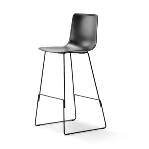 moderner Barstuhl / Stapel / 100% recycelbar / Kufen