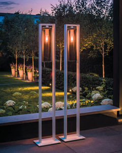 Stehleuchte / modern / Aluminium / Glas