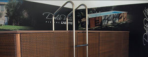 erdverlegtes Schwimmbecken / Stahl / Platten / Innenraum