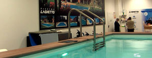 erdverlegtes Schwimmbecken / aus Stahl / Platten / für Innenbereich