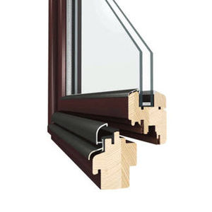 Flügelfenster / Holz / Doppelverglasung / mit Wärmedämmung