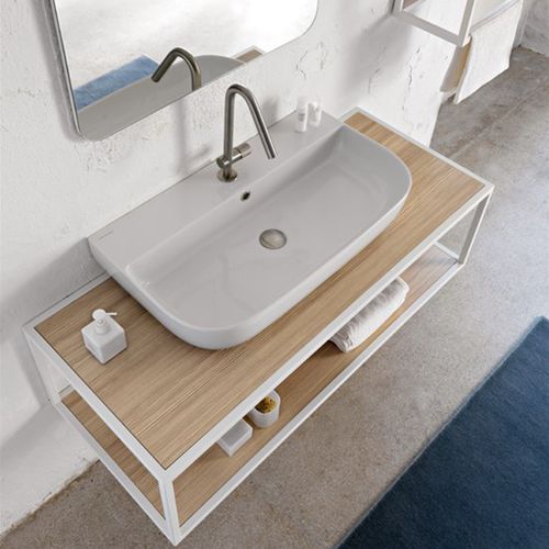 Wand Waschbecken Scarabeo Ceramiche Keramik Loch Mit