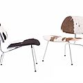 gewerbliche einrichtungen-Stühle / von Charles & Ray Eames / für die häusliche Anwendung - LCM : CALF'S SKIN