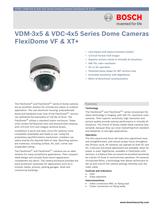 VDM-3x5 and VDC-4x5 Series Dome Cameras FlexiDome VF and XT+ 