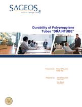 DURABILITY OF POLYPROPYLENE TUBES � DRAINTUBE �.