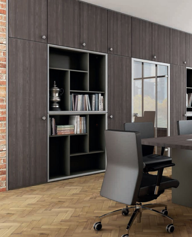 Schrank-Trennwand / für Büro - K1-K2 - NEWFORM Ufficio - Holz