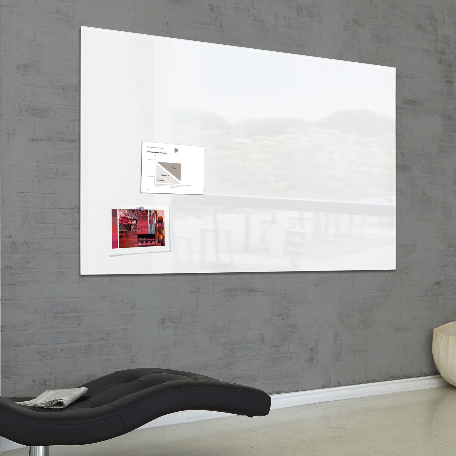 Magnettafel - GL220 - SIGEL GmbH - wandmontiert / Glas / poliert