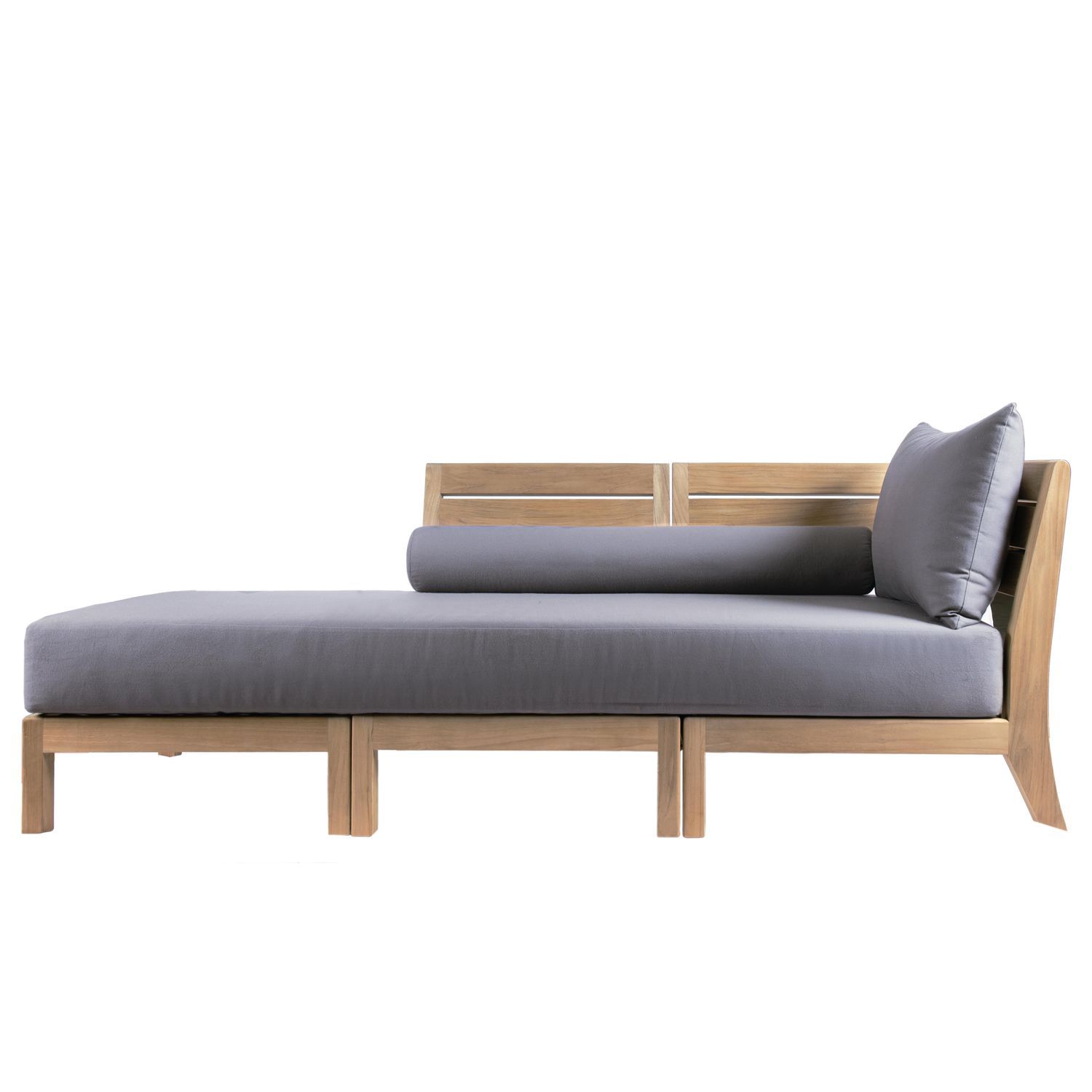 Moderne Récamiere EXETER Tectona Teakholz / für Garten / Modul