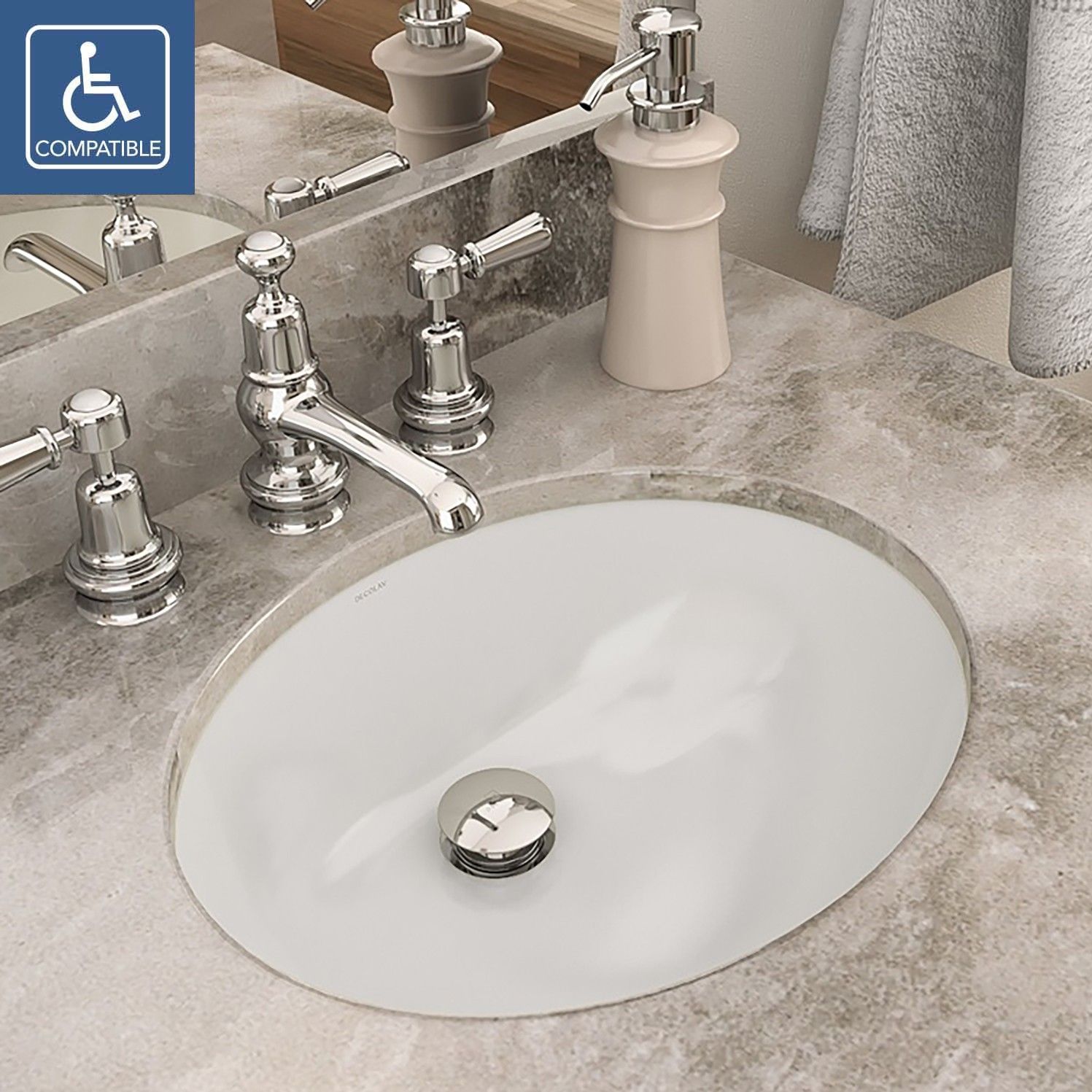 Unterbauwaschbecken - 1401 - Deco Lav - Keramik / oval / modern