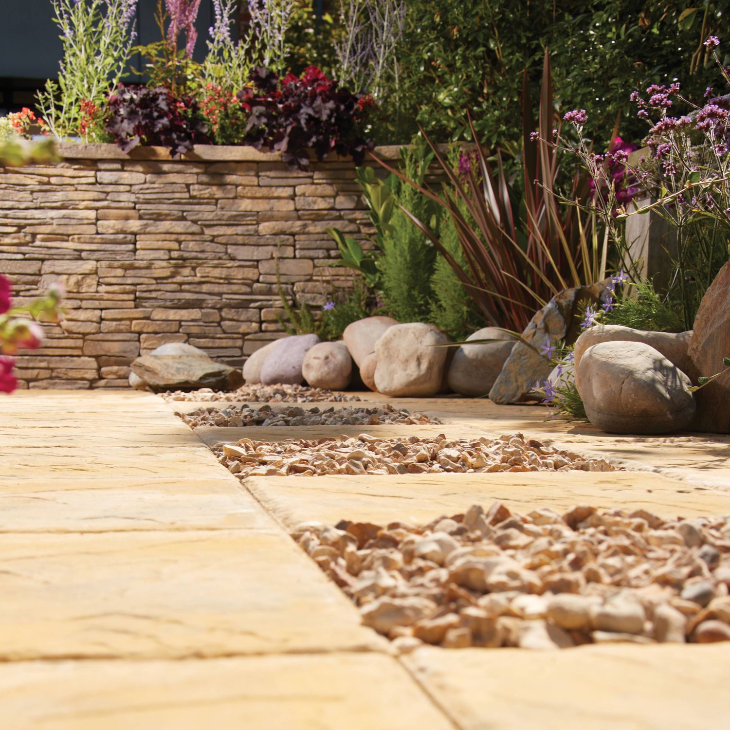 Randstein für Garten MADOC BRADSTONE Beton / Kunststein / hoch