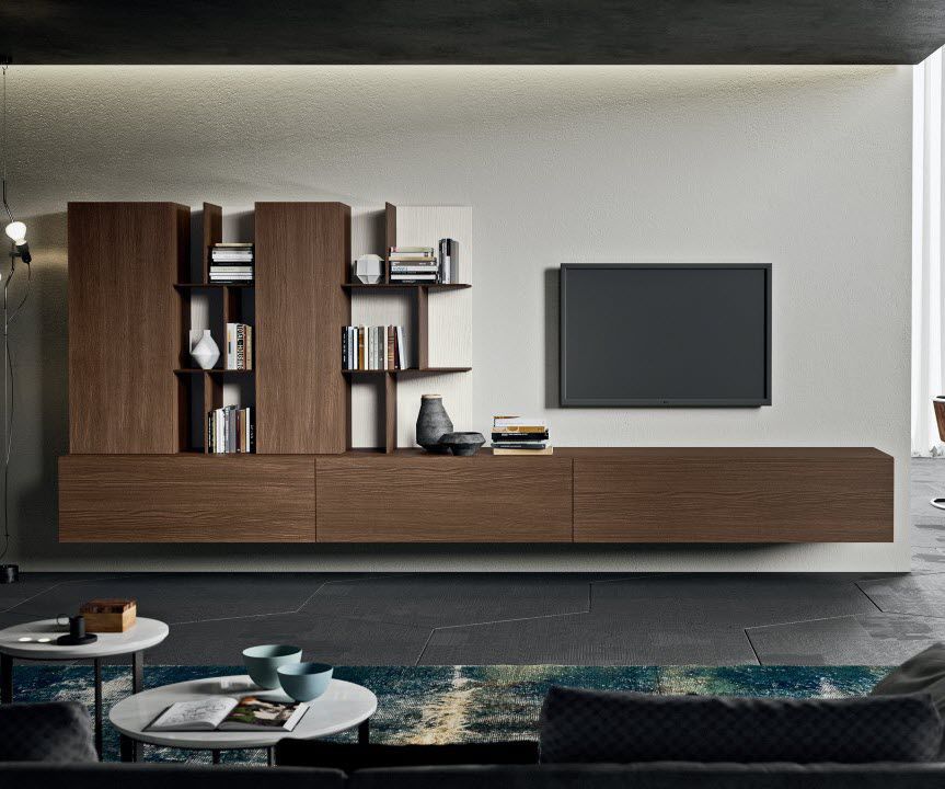 Moderne Wohnwand - 0SFE3187 - ACCADEMIA DEL MOBILE - Massivholz