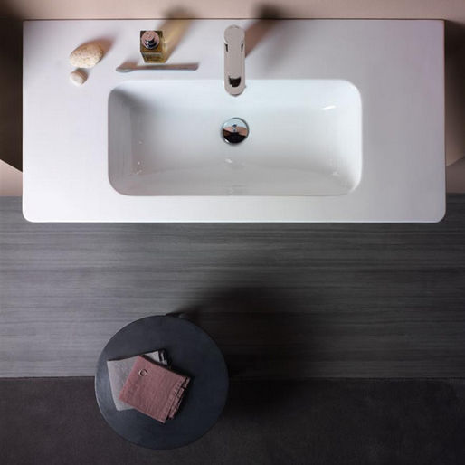 Wand-Waschbecken - PURA: 8823111 - GSI - rechteckig / Keramik / modern