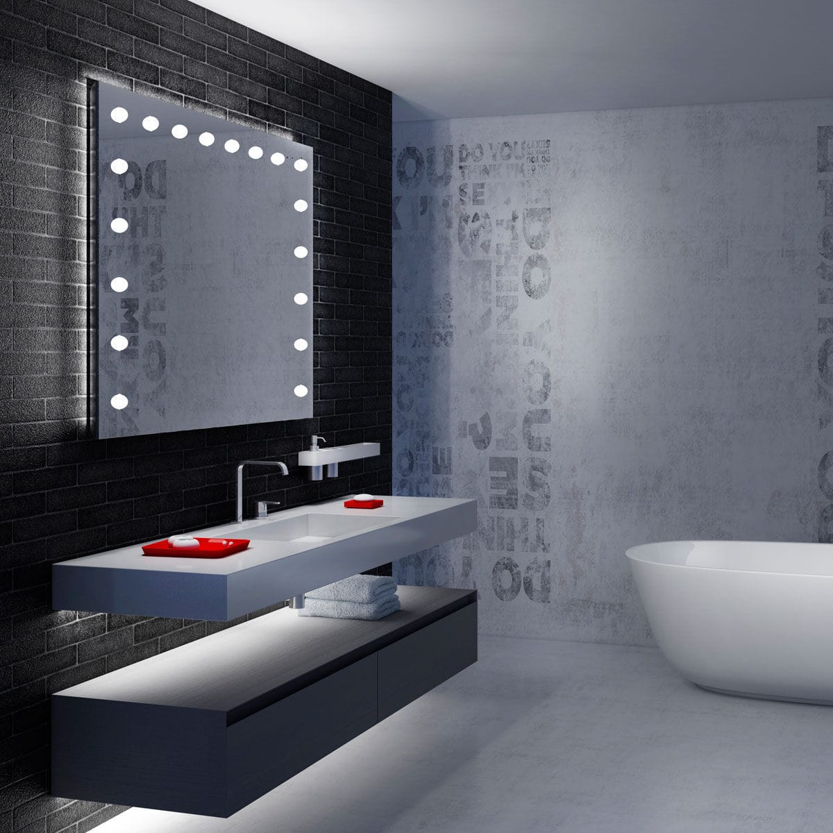 Wandmontierter Spiegel für Badezimmer - MH01 DIVINO XL - CANTONI