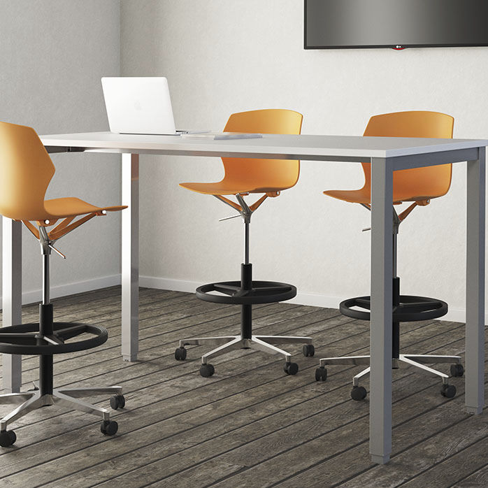 Moderner Stehtisch - TEMPO - Mobel Línea - Melamin / mit Fußgestell aus