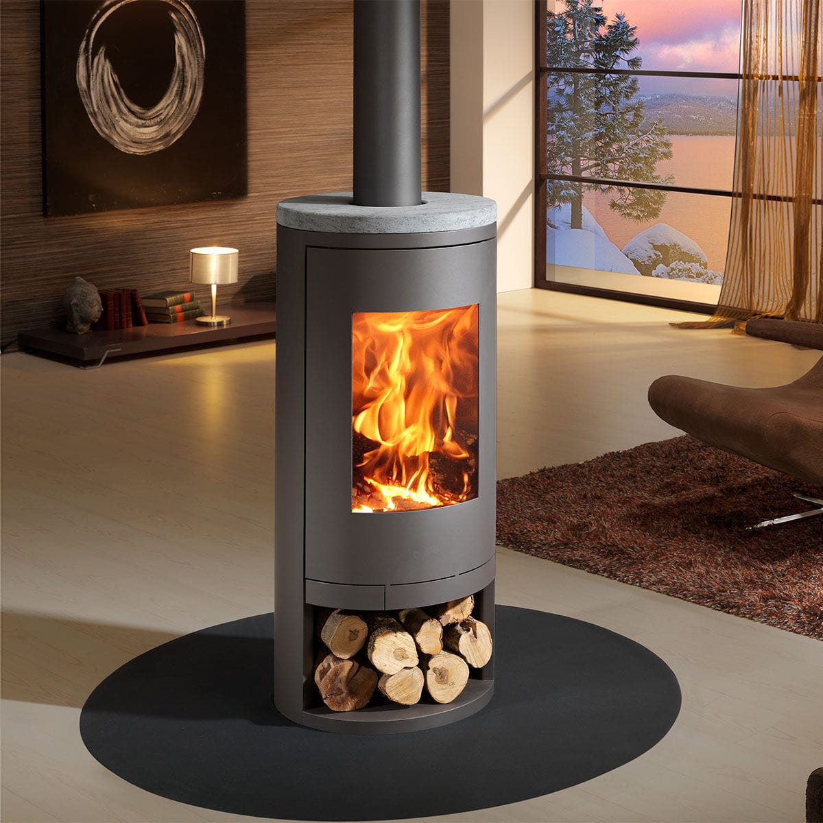 Holz-Kaminofen - SYDNEY - Panadero - 5 kW...10 kW / freistehend / Zentral