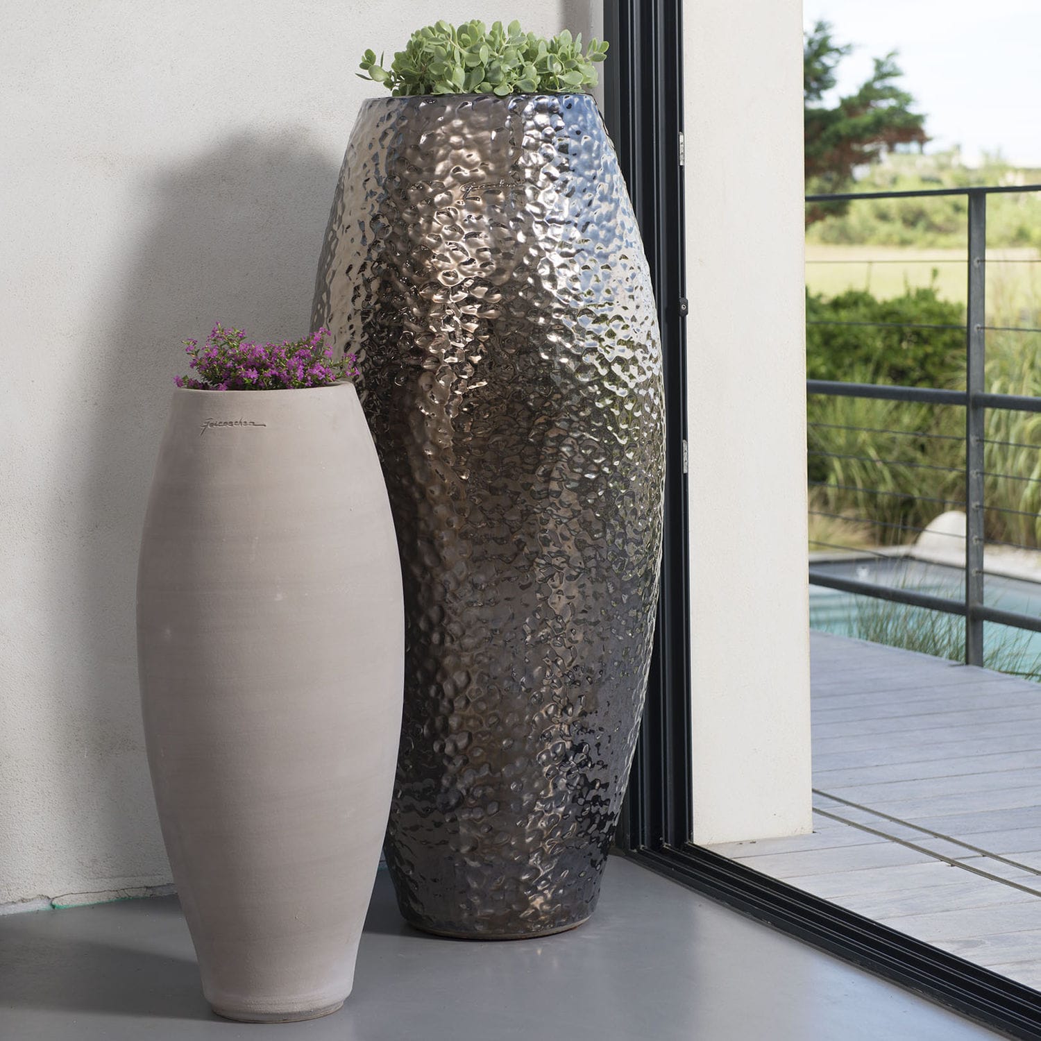 Moderne Vase VECAMD Poterie Goicoechea Keramik / handgefertigt