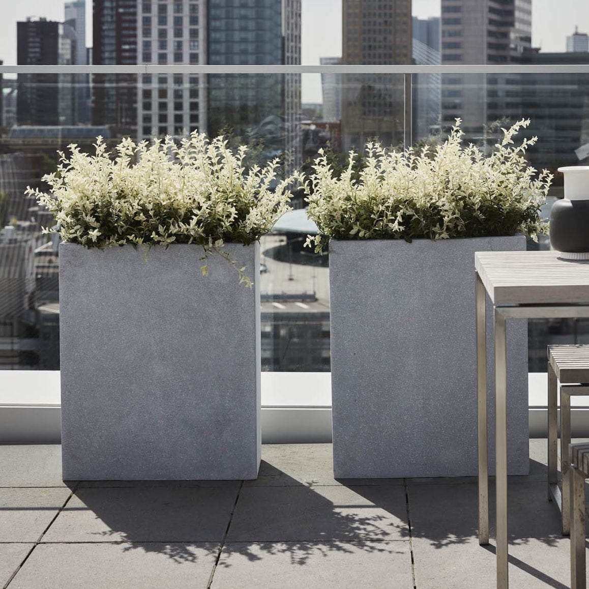 KunststoffPflanzkübel LUX TERRAZZO ENVELOPE Capi rechteckig