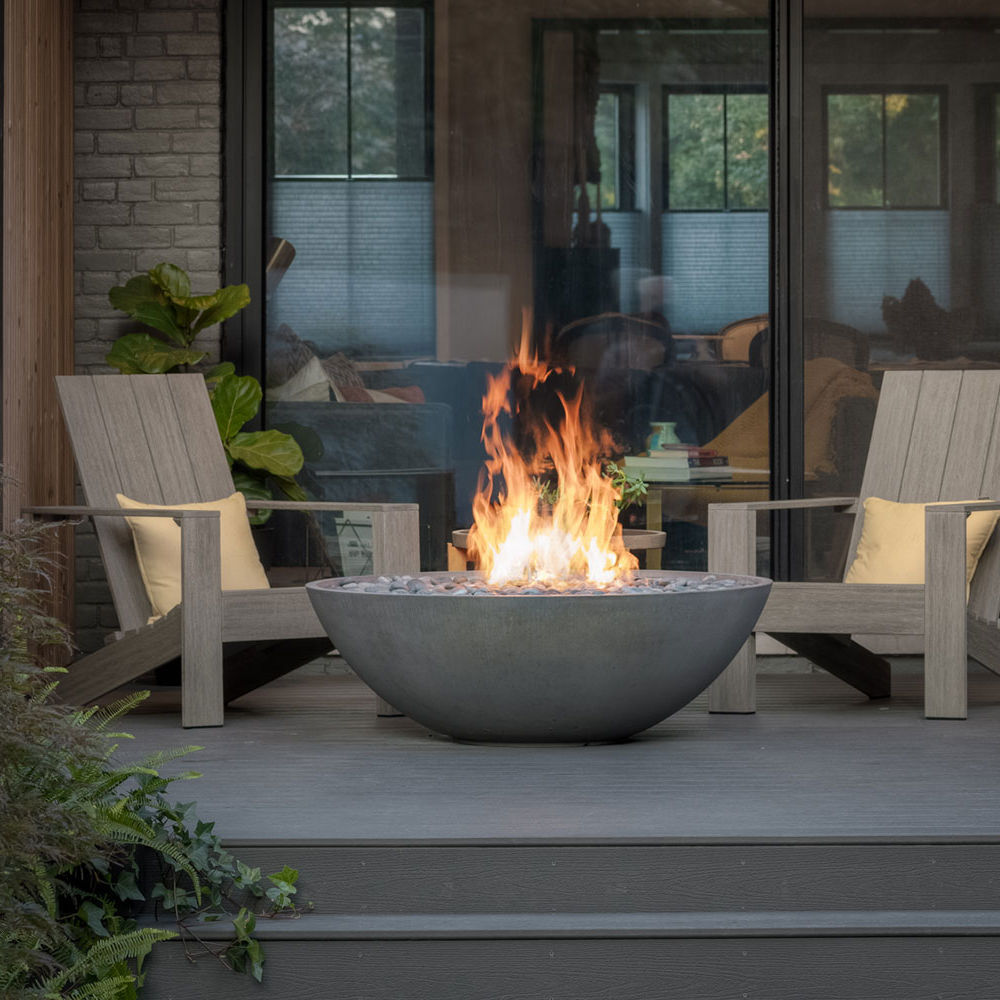 GartenFeuerstelle / Gas MISO PALOFORM Beton / rund / grau