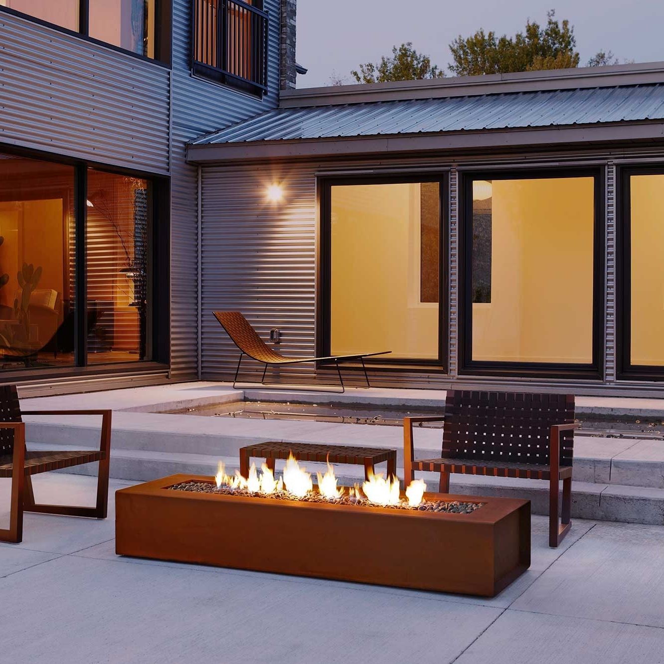 GartenFeuerstelle / Gas Robata PALOFORM Cortenstahl / rechteckig