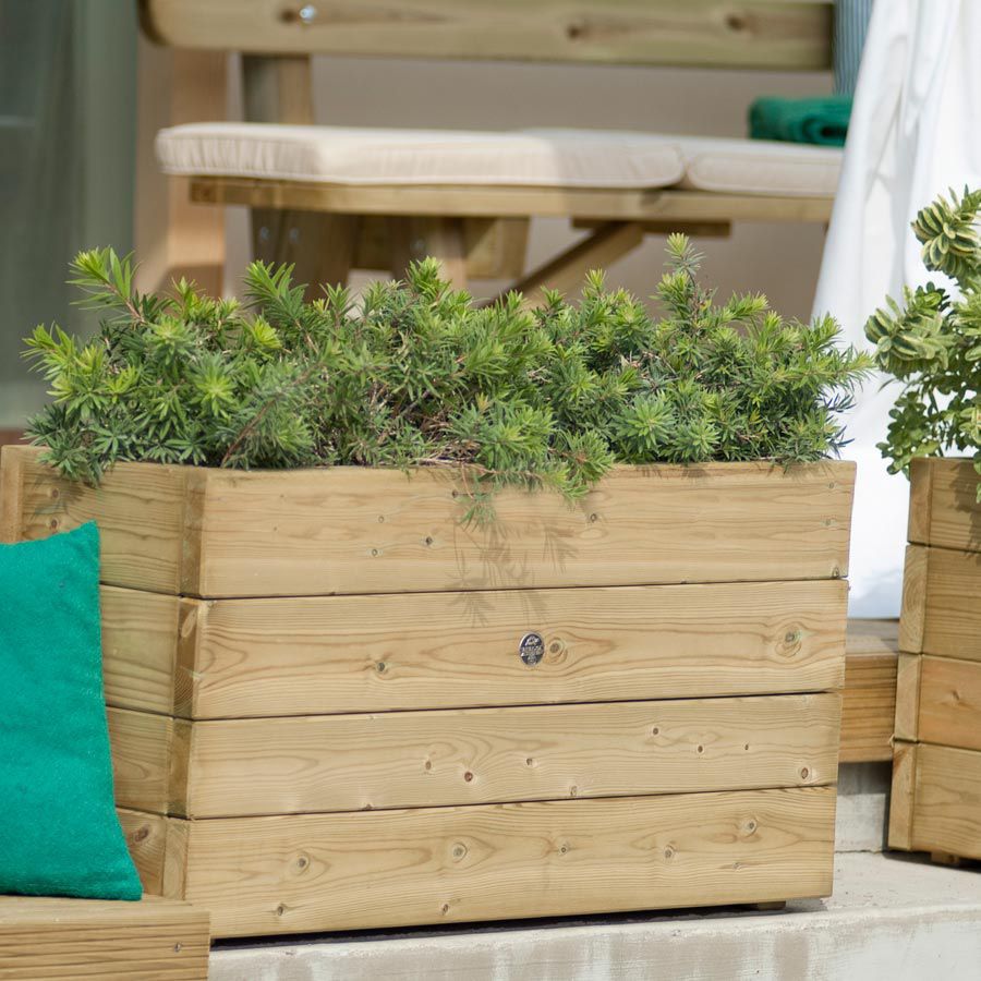 HolzPflanzkübel MADERA GreenDesign rechteckig / modern / für