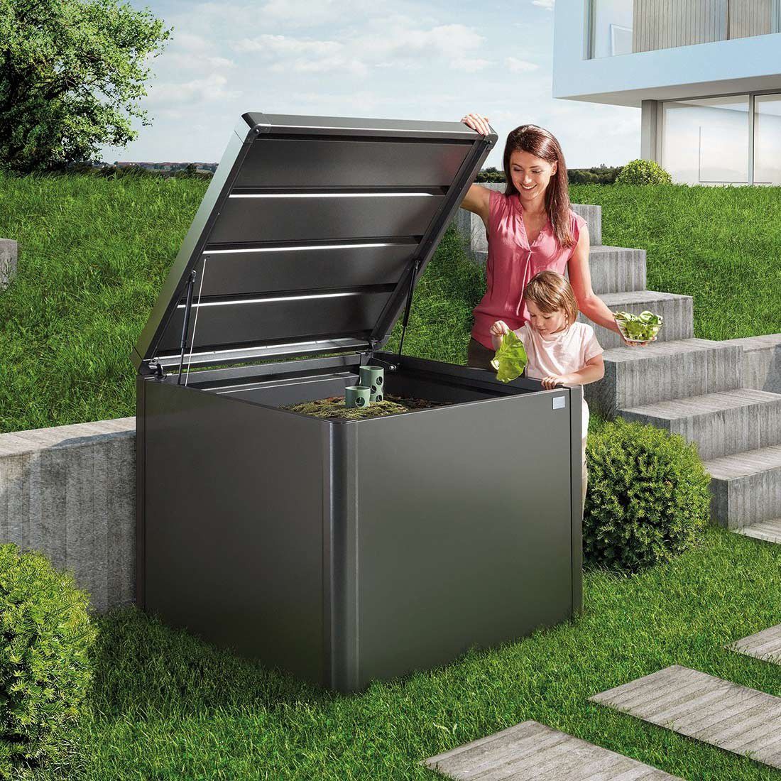 Kompostierer aus galvanisiertem Stahl MonAmi Biohort GmbH für Garten