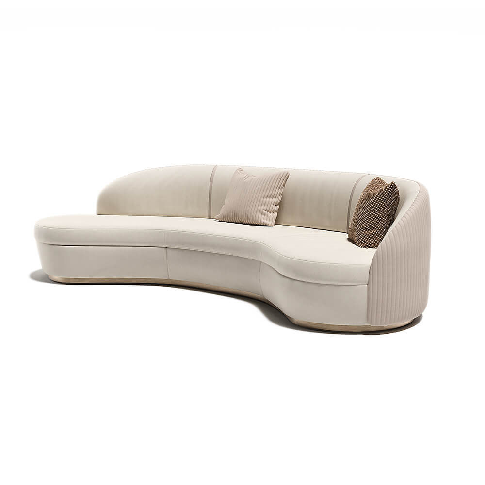 Halbrundes Sofa OTIUM Capital Collection modern / beige / Stoff