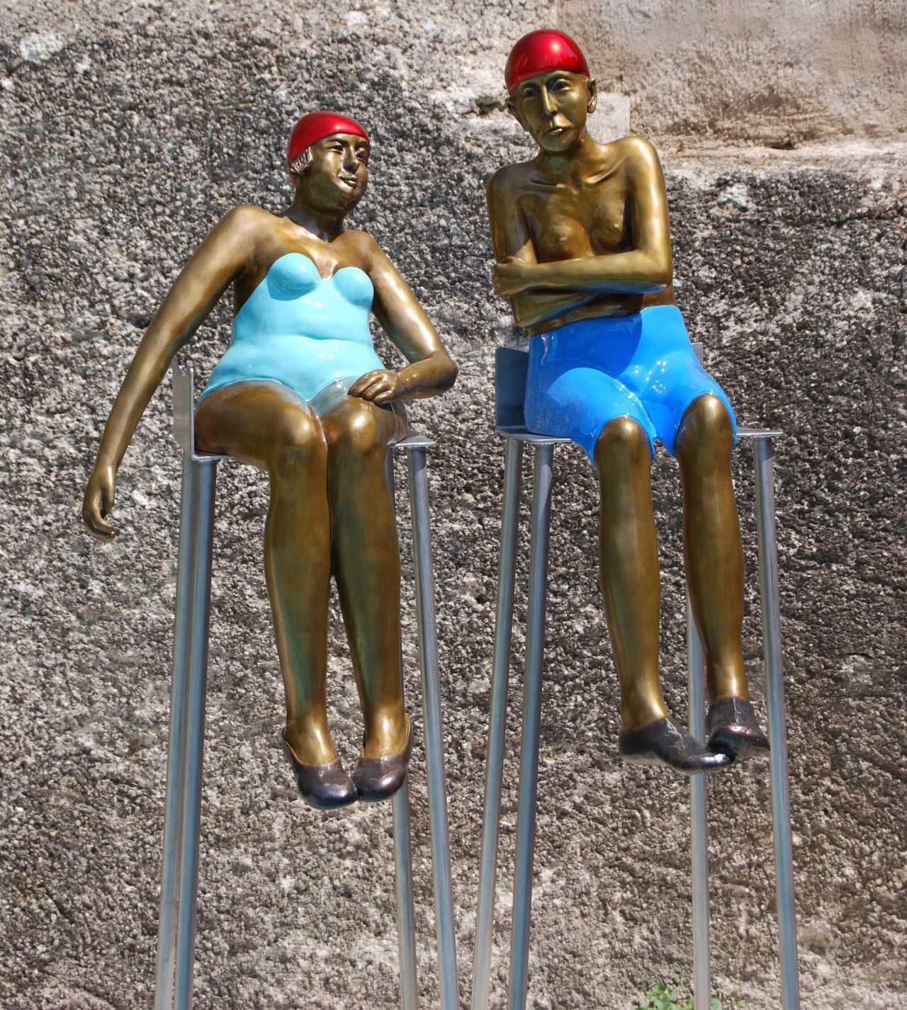 Edelstahlskulptur - HIM AND HER - RONAYETTE Marie-Noëlle - Bronze / aus