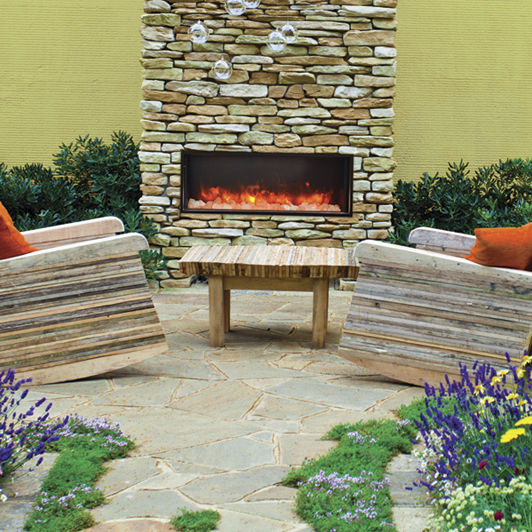 Elektrokamin - BI-40-DEEP - Amantii - modern / geschlossene Feuerstelle