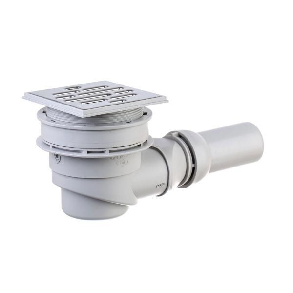 Bodenablauf Dusche 10x10cm - Antik Messing Fisch Design