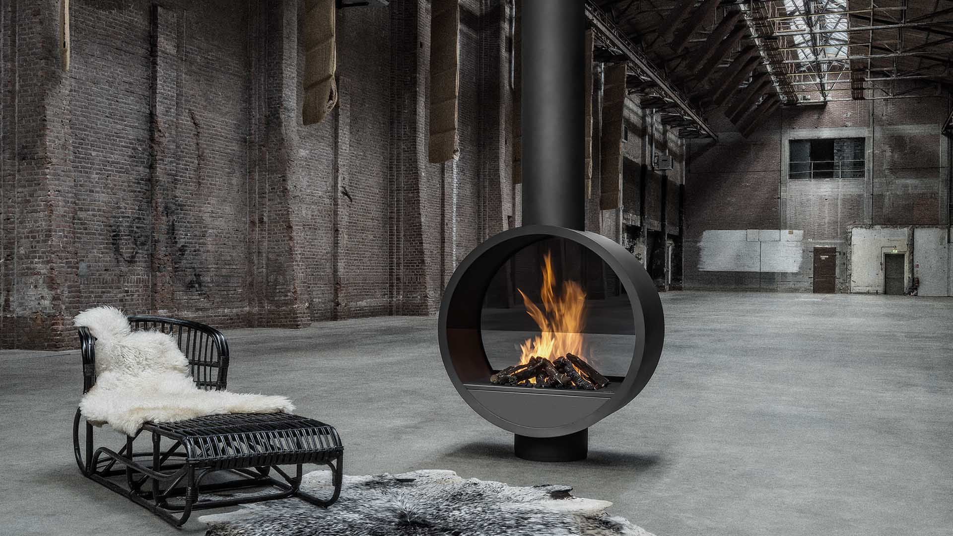 Gaskamin - 997 - boley - Holz / modern / offene Feuerstelle