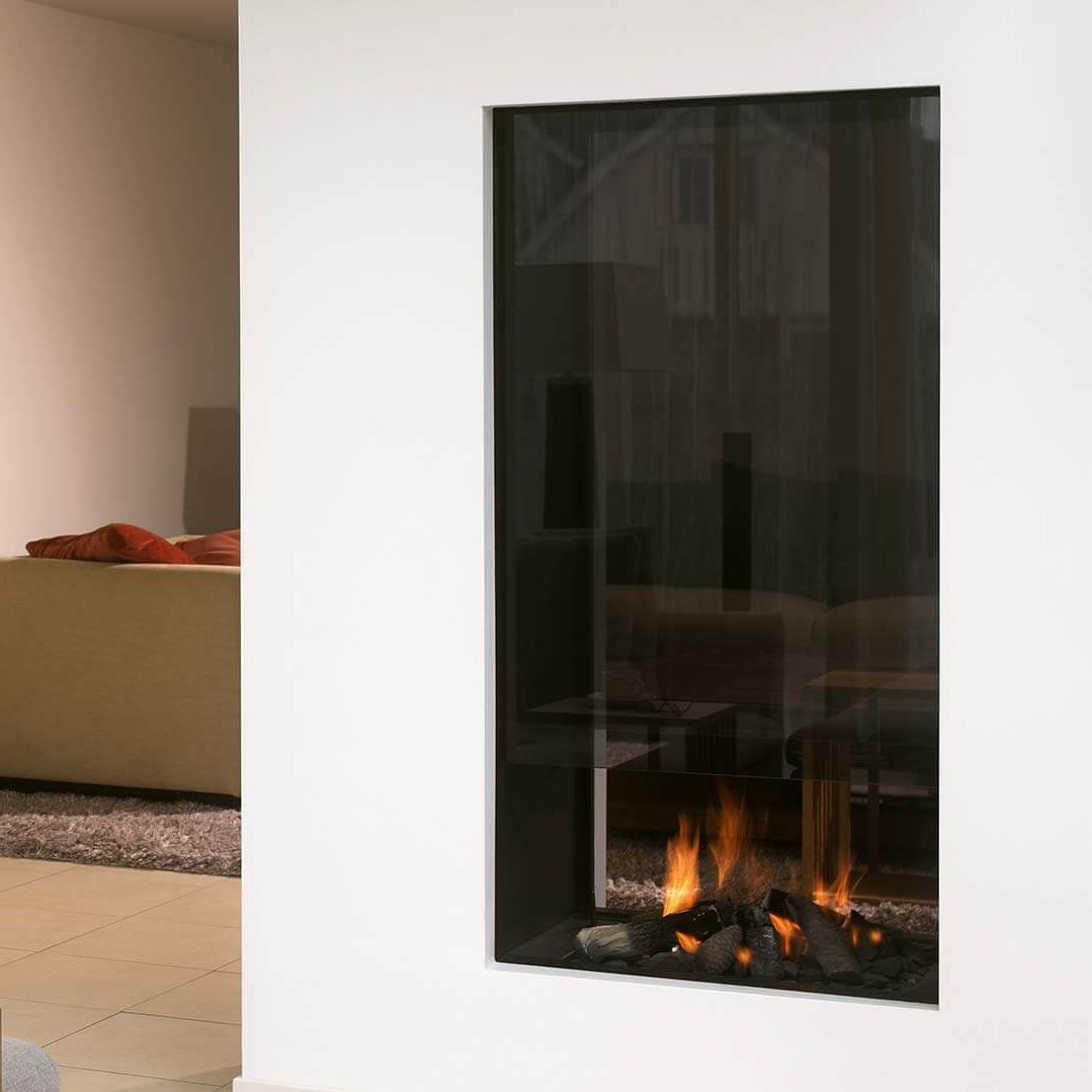 Gaskamin - 850 - boley - Holz / modern / geschlossene Feuerstelle