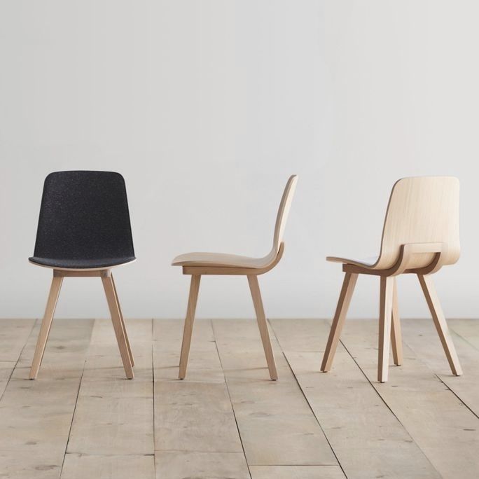 Moderner Stuhl Kuskoa STUDIO TK Stoff / Eiche / Gestell aus Eiche